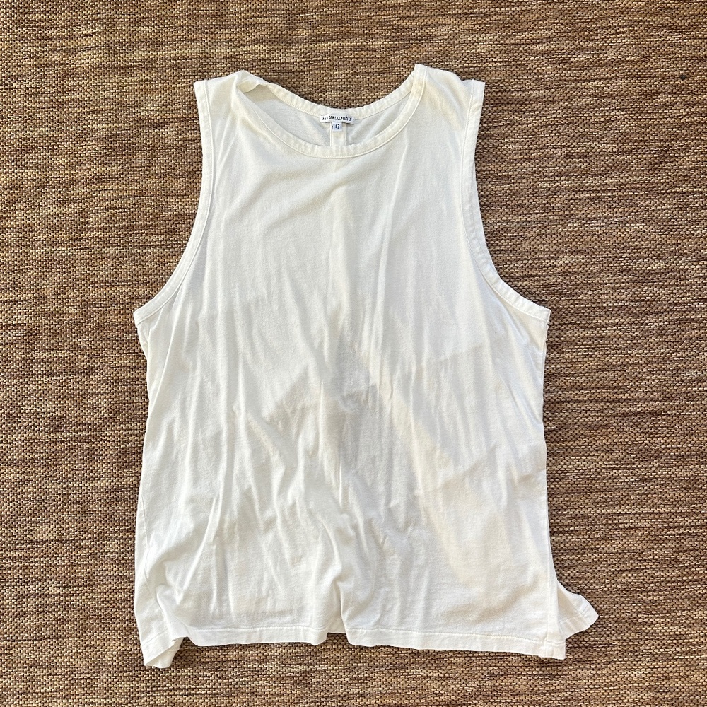 Ann Demeulemeester Heda Tank Keyhole Slit Open Back with Ties in White Size 42